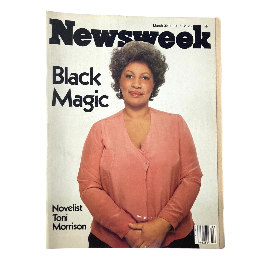 Cover of VTG Newsweek Magazine March 30, 1981 featuring Novelist Toni Morrison with the title 'Black Magic'.